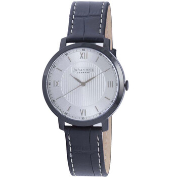 Đồng hồ Johan Eric Koge mặt đen dây da nâu JE1700-13-001 chính hãng
