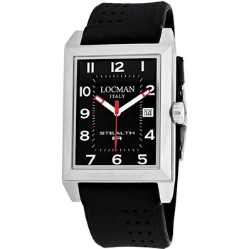 Đồng hồ Locman Stealth Quartz mặt đen nam 241GRY2BK/BKRU chính hãng