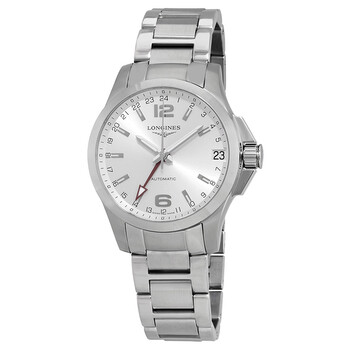 Đồng hồ nam Longines Conquest Automatic mặt bạc L3.687.4.76.6 chính hãng