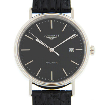 Đồng hồ Longines Presence Automatic mặt đen L4.922.4.52.2 chính hãng