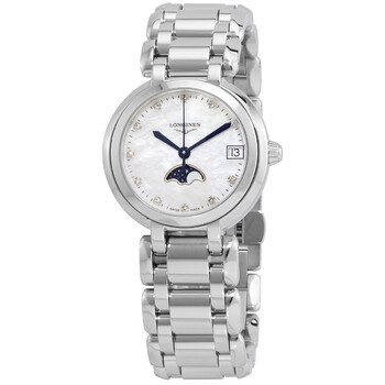 Đồng hồ Longines Prima Luna Quartz Kim Cương Mặt Trắng L8.115.4.87.6 chính hãng