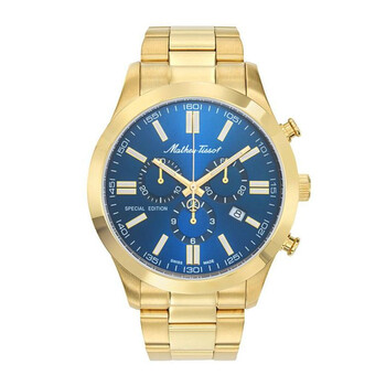 Đồng hồ nam Mathey-Tissot Mathy I Jumbo Chrono H455CHPBU mặt xanh chính hãng