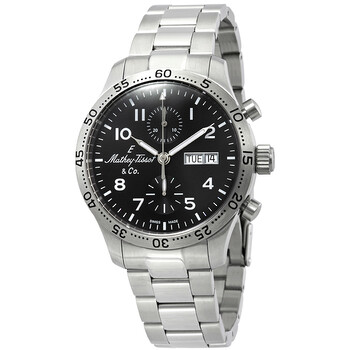 Đồng hồ Mathey-Tissot Type 21 Chrono Automatic mặt đen H1821CHATNG chính hãng