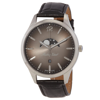 Đồng hồ nam Mathey-Tissot Urban Moon H411LAN mặt đen dây da chính hãng