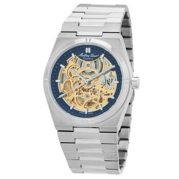 Đồng hồ tự động Mathey-Tissot Zeus Skeleton mặt xanh H118CFABU chính hãng