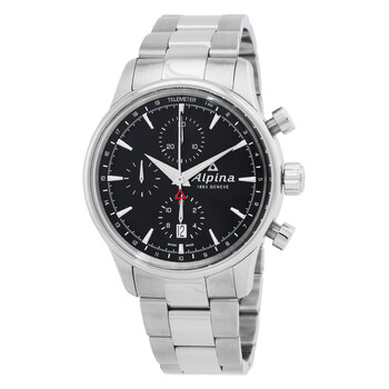 Đồng hồ nam Alpina Alpiner Chronograph mặt đen dây kim loại AL-750B4E6B chính hãng