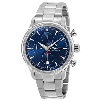 Đồng hồ nam Alpina Chronograph mặt số xanh dây kim loại AL-750N4E6B chính hãng