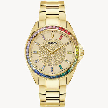 Đồng hồ nam Bulova Phantom Quartz mặt champagne 97A179 chính hãng