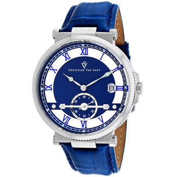 Đồng hồ nam Christian Van Sant Clepsydra mặt số xanh CV1700 chính hãng