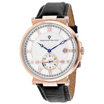 Đồng hồ nam Christian Van Sant Clepsydra CV1703 mặt bạc chính hãng