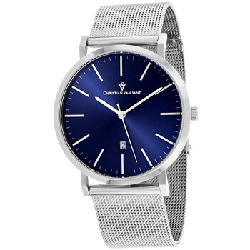 Đồng Hồ Nam Christian Van Sant Paradigm Quartz Mặt Xanh CV4320 chính hãng