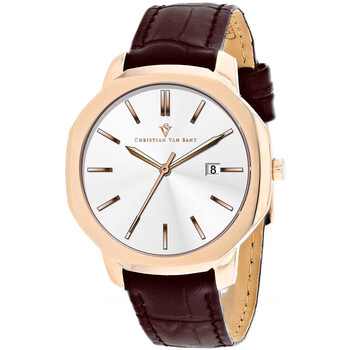 Đồng hồ nam Christian Van Sant Octavius CV0533 mặt bạc chính hãng