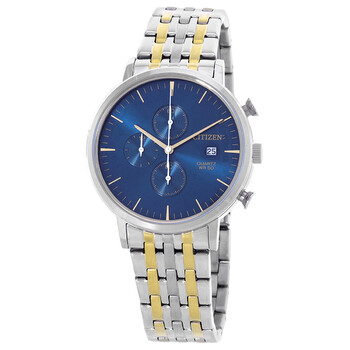Đồng hồ nam Citizen Chronograph Quartz mặt xanh AN3614-54L chính hãng