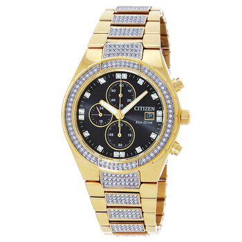 Đồng hồ nam Citizen Chronograph Eco-Drive mặt đen CA0752-58E chính hãng