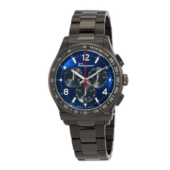 Đồng hồ nam Ferragamo Chronograph mặt xanh SFDK00518 chính hãng