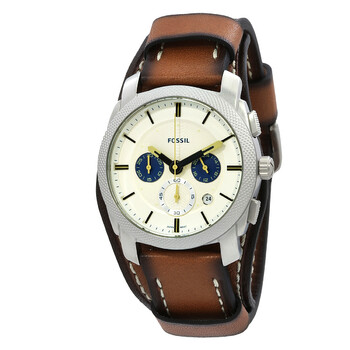 Đồng hồ nam Fossil FS5922 máy quartz mặt trắng chronograph chính hãng