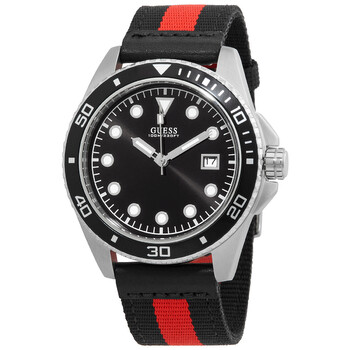 Đồng hồ nam Guess Crew Quartz mặt đen W1051G1 chính hãng