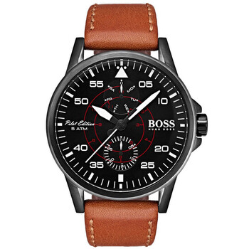Đồng hồ nam Hugo Boss Pilot Aviator Quartz mặt đen 1513517 chính hãng
