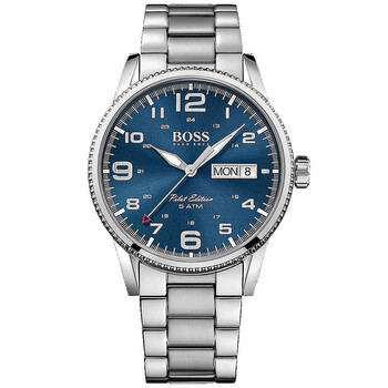Đồng hồ nam Hugo Boss Pilot Vintage Quartz mặt xanh 1513329 chính hãng