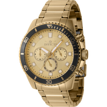 Đồng hồ nam Invicta Pro Diver Chronograph GMT mặt vàng 46057 chính hãng