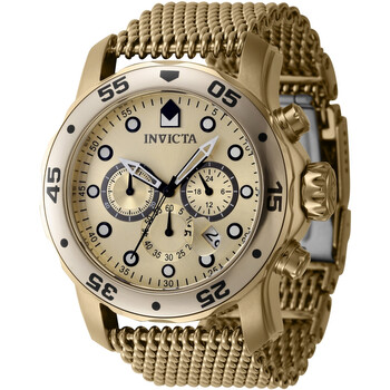 Đồng hồ nam Invicta Pro Diver Chronograph GMT mặt vàng 47240 chính hãng