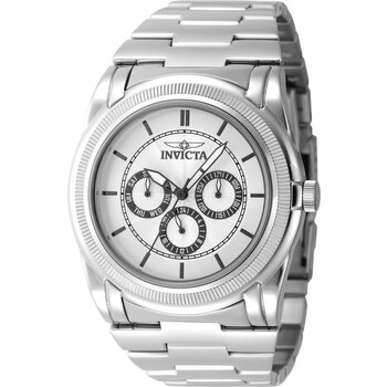 Đồng hồ nam Invicta Slim GMT Quartz mặt bạc 46257 chính hãng