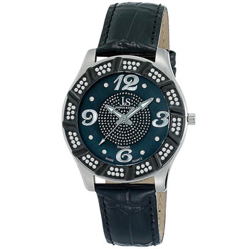 Đồng hồ nam Joshua And Sons mặt đá ngọc trai đen JS-17-SS chính hãng