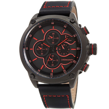 Đồng hồ nam Joshua And Sons JX133BK mặt đen Chronograph chính hãng