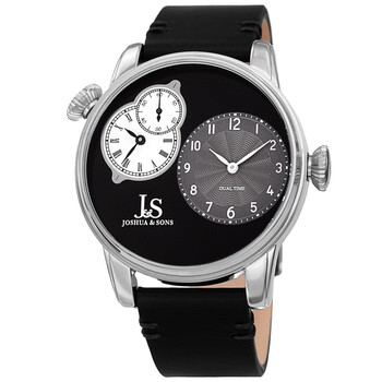 Đồng hồ nam Joshua And Sons JX142SSBK mặt đen 2 múi giờ chính hãng