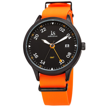 Đồng hồ nam Joshua And Sons JX147OR mặt đen GMT chính hãng