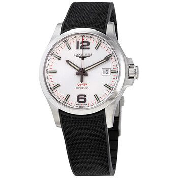 Đồng hồ nam Longines Conquest V.H.P. Quartz mặt bạc L37264769 chính hãng