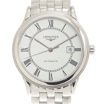 Đồng hồ Nam Longines Flagship Automatic mặt trắng L4.984.4.21.6 chính hãng