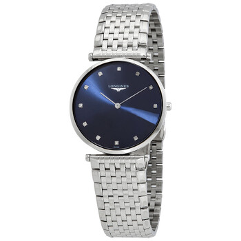 Đồng hồ nam Longines La Grande Classique Quartz mặt xanh kim cương L4.755.4.97.6 chính hãng