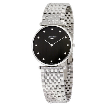 Đồng hồ nam Longines La Grande Classique mặt số kim cương đen L47554586 chính hãng