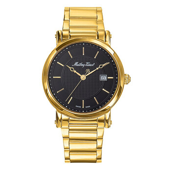 Đồng hồ nam Mathey-Tissot City Quartz mặt đen HB611251MPN chính hãng