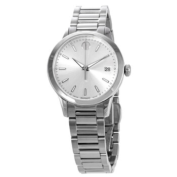 Đồng hồ nam Movado Classic Quartz mặt bạc 0607364 chính hãng