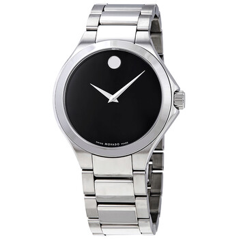Đồng hồ nam Movado Defio mặt đen dây thép không gỉ 0607310 chính hãng