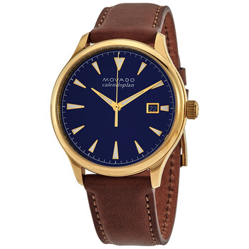 Đồng hồ nam Movado Heritage Quartz mặt xanh 3650028 chính hãng
