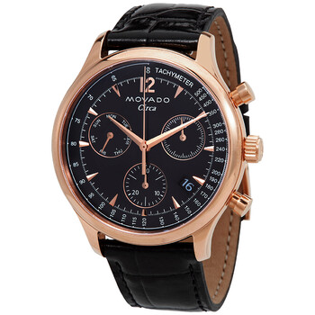 Đồng hồ nam Movado Heritage Circa Chronograph 3650109 mặt đen chính hãng