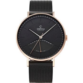 Đồng hồ nam Obaku Classic Quartz mặt đen V213GUVBMB chính hãng