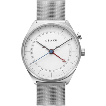 Đồng hồ nam Obaku Dato Quartz mặt trắng V242GMCIMC chính hãng