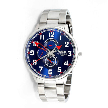 Đồng hồ nam Oniss ON1818 mặt số xanh quartz chính hãng