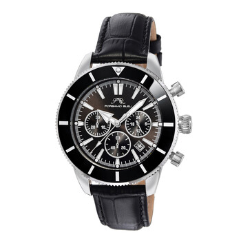 Đồng hồ nam Porsamo Bleu Brandon Chronograph mặt đen 1012ABRL chính hãng