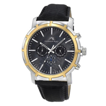 Đồng hồ nam Porsamo Bleu Nyc Chrono Quartz mặt đen 1281DNYL chính hãng