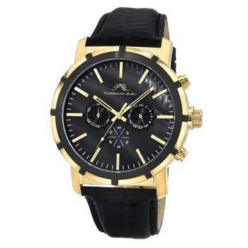 Đồng hồ nam Porsamo Bleu Nyc Chrono 1281BNYL mặt đen chính hãng
