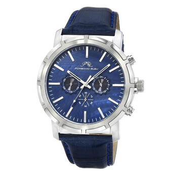 Đồng hồ nam Porsamo Bleu NYC Chrono 1282ANYL mặt xanh chính hãng