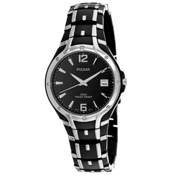 Đồng hồ nam Pulsar Classic Quartz mặt đen PXH521 chính hãng