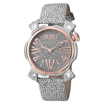 Đồng hồ nam Rebel Coney Island Quartz mặt bạc RB104-5011 chính hãng