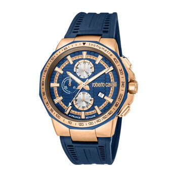 Đồng hồ nam Roberto Cavalli Chronograph mặt xanh RV1G200P0031 chính hãng
