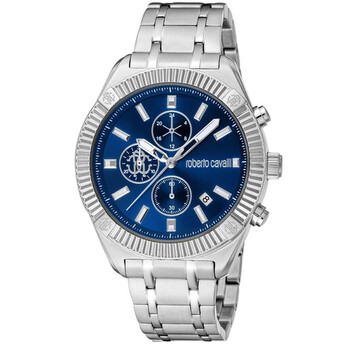 Đồng hồ nam Roberto Cavalli Classic Quartz mặt xanh RC5G011M0055 chính hãng